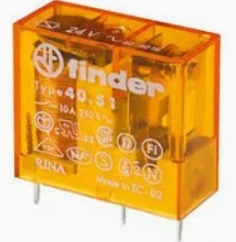FINDER 405182300000 Miniatűr relé NYÁK/dugasz 10A 1-v 230VAC